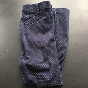Gap Curvy Skinny Ankle Pant in Navy Harbour Dot